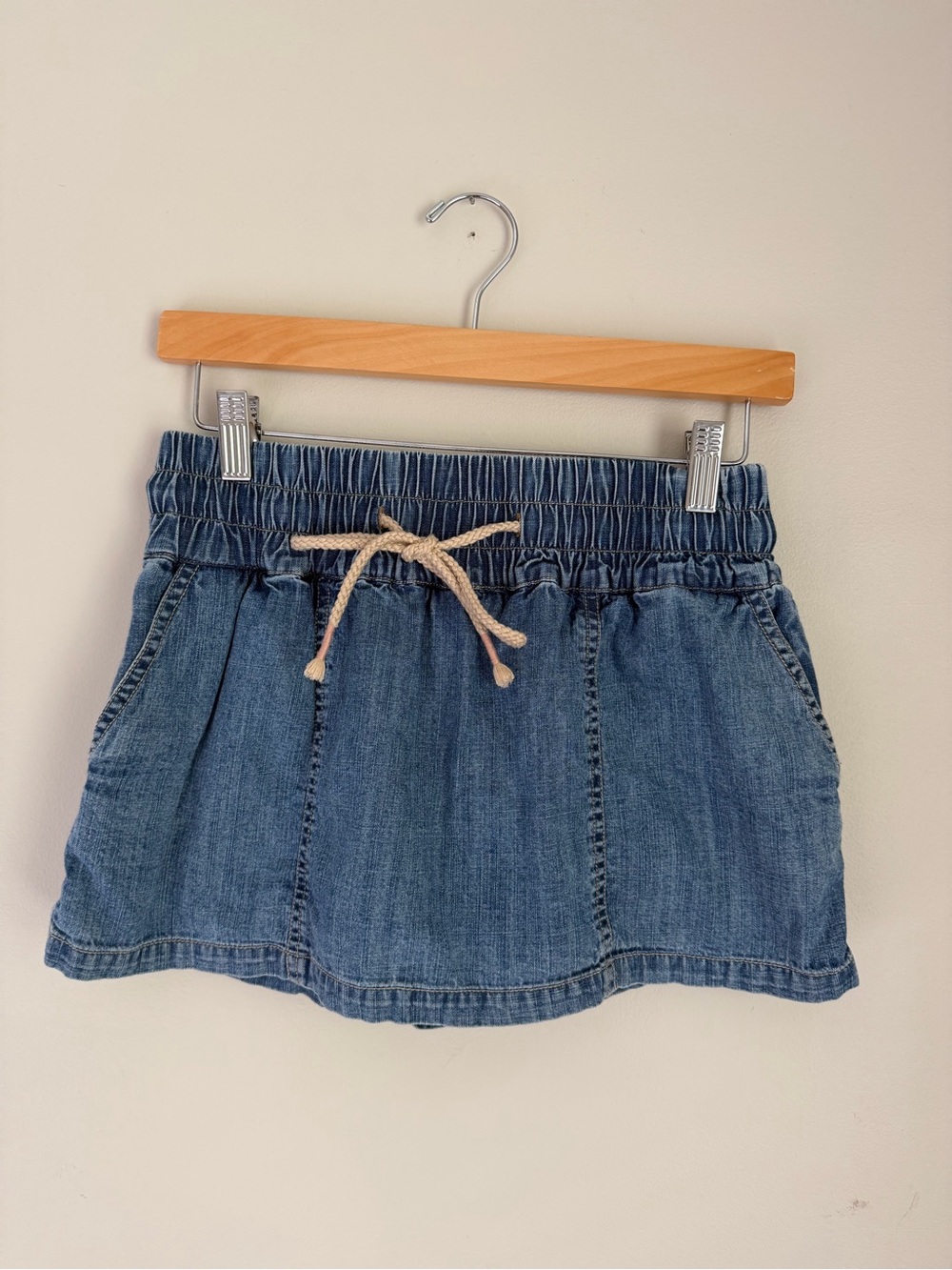 We The Free Blue Denim Skort XS